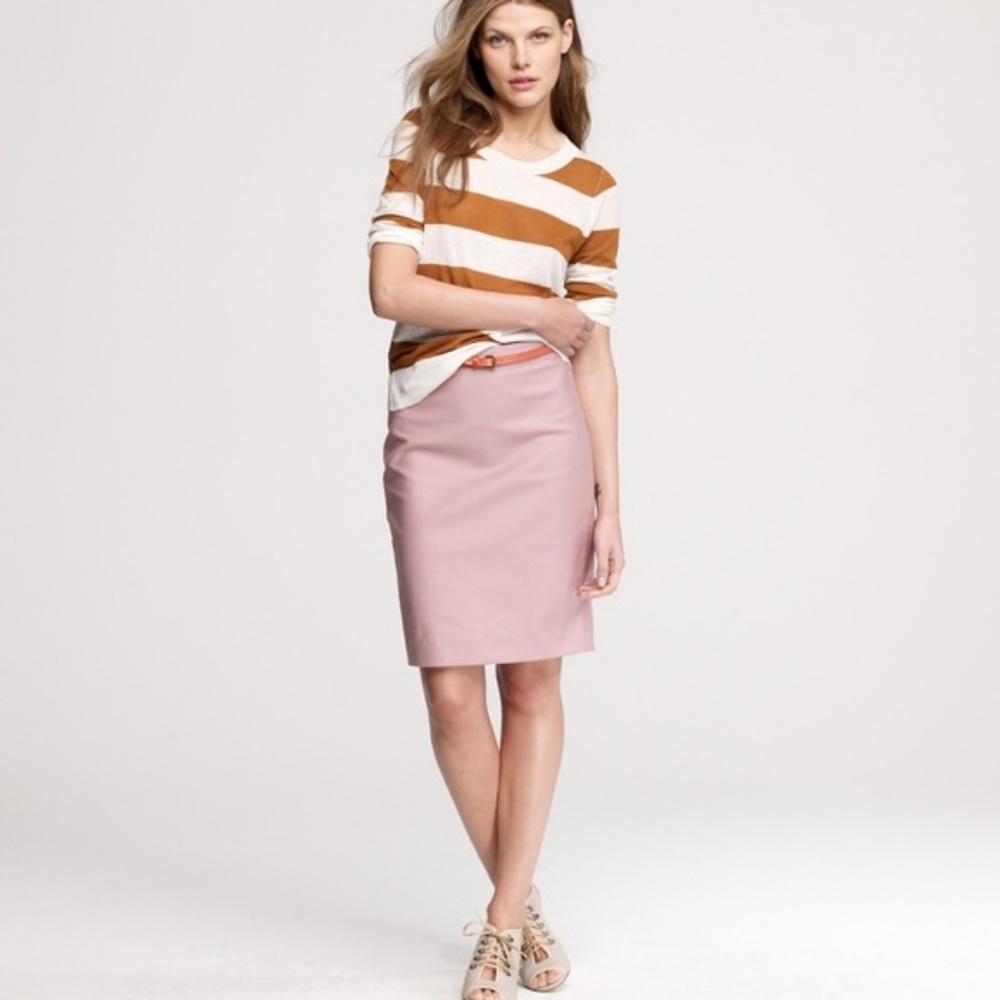 J Crew Pencil Skirt Pale Pink Size 6